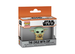 Pop Keychain: Mandalorian- Child w/Cup